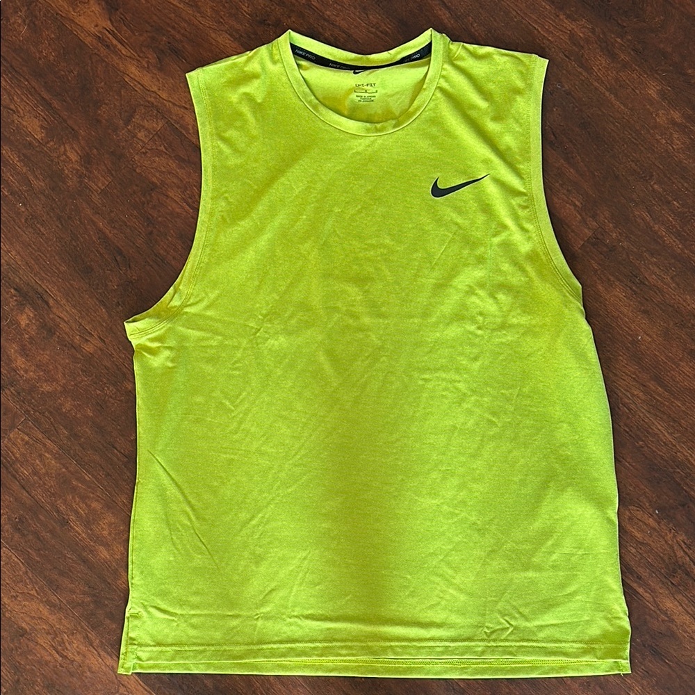 Nike Lime Green Sleeveless Workout Shirt